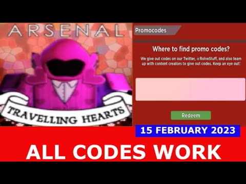 ALL CODES WORK* Arsenal ROBLOX