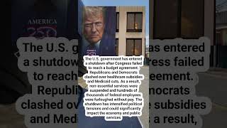 US government shutdown begins as partisan division rules Washington #trump #donaldtrump #usa