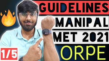 1/5 - Manipal MET 2021 Guidelines🔥🔥 | Online Remote Proctored Exam Requirements✅✅ #met2021 #manipal