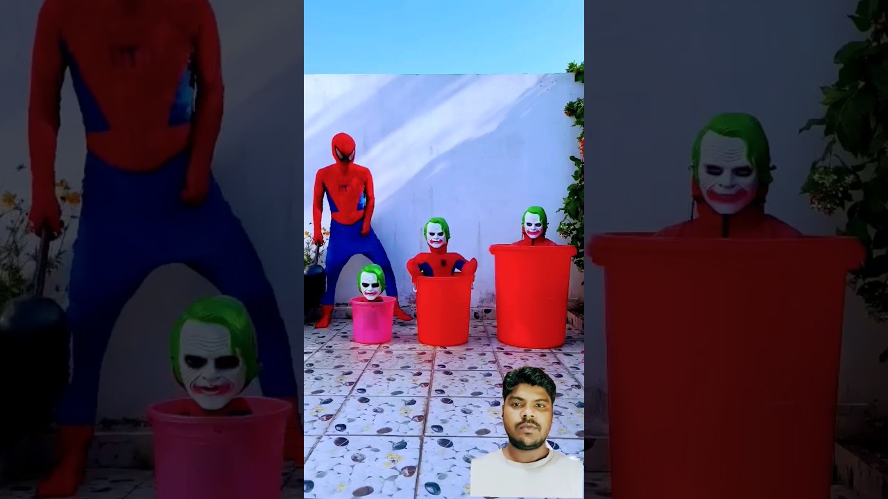 spiderman vs joker 🃏 #spiderman #joker #funnycomedy #youtube #short