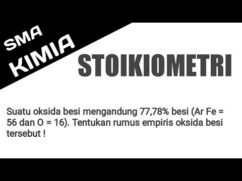 STOIKIOMETRISuatu oksida  besi  mengandung 77 78 besi  Ar 