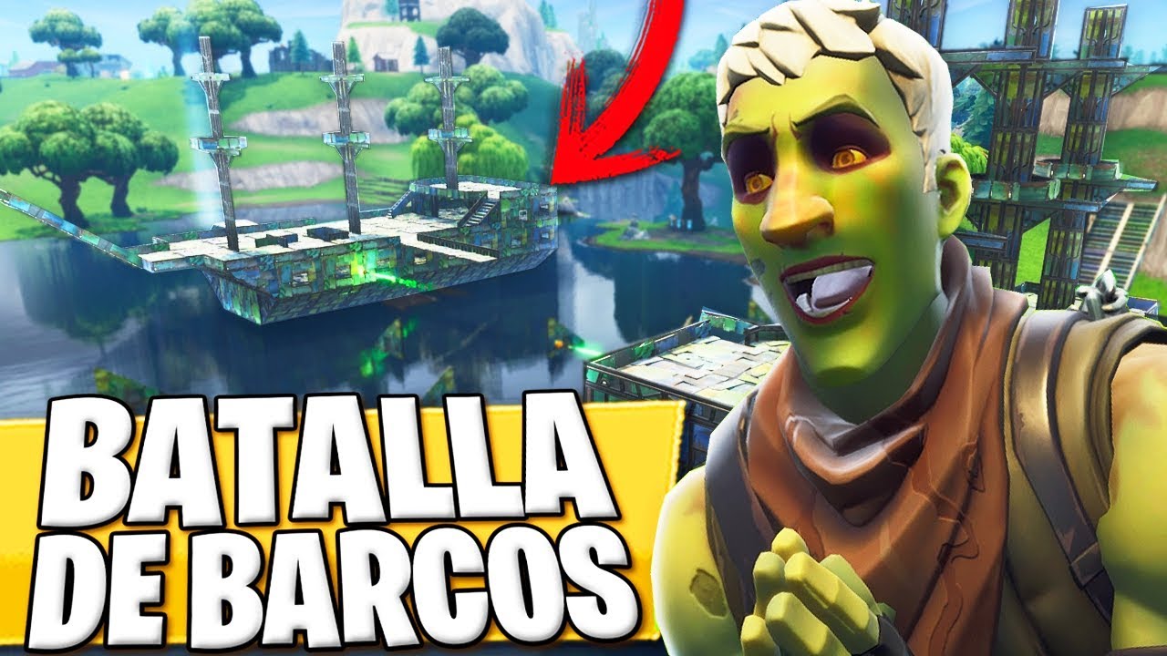 BATALLA DE BARCOS EN EL NUEVO PATIO DE JUEGOS DE FORTNITE! - Roier