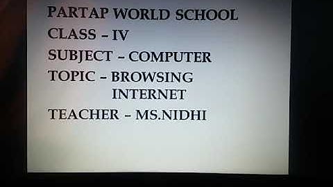Browsing Internet class 4