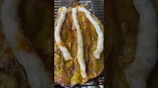 Delicious Grilled aubergine with egg streetfoood BBQ ,Shortvideo, foodie,YummyFood,seafood