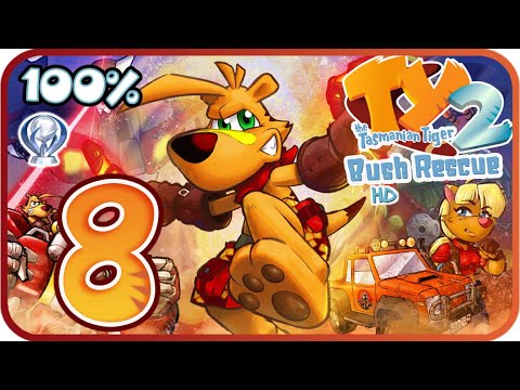 Ty the Tasmanian Tiger 2: Bush Rescue HD 100% Walkthrough Part 8 (PS4) Southern Rivers Missions