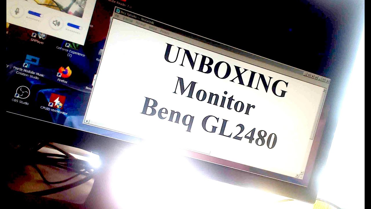 UNBOXING Monitor Benq GL2480 z MediaExpert YouTube