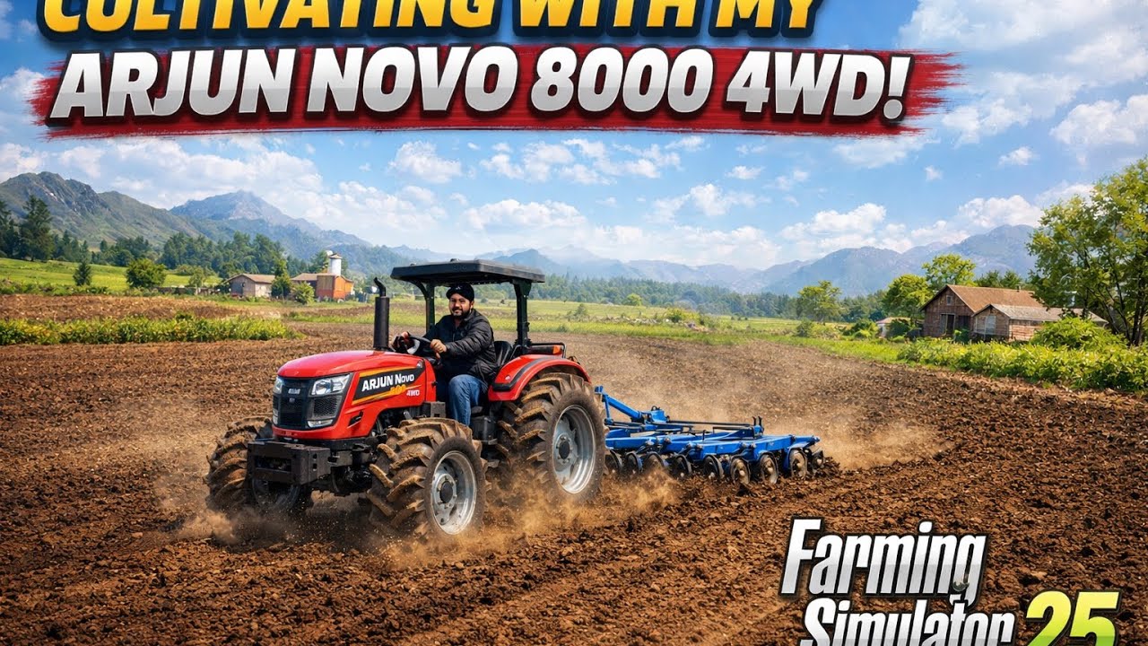 NEW INDIAN  GAME /💪 Mahindra Arjun Novo 8000 4WD | FS25 PUNJABI FARMING
