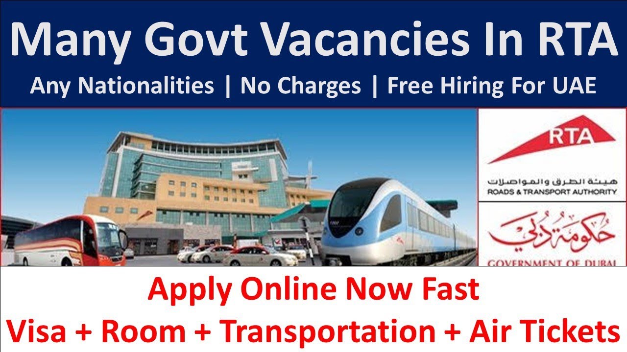 Road and Transport Authority - RTA Jobs In Dubai 2022