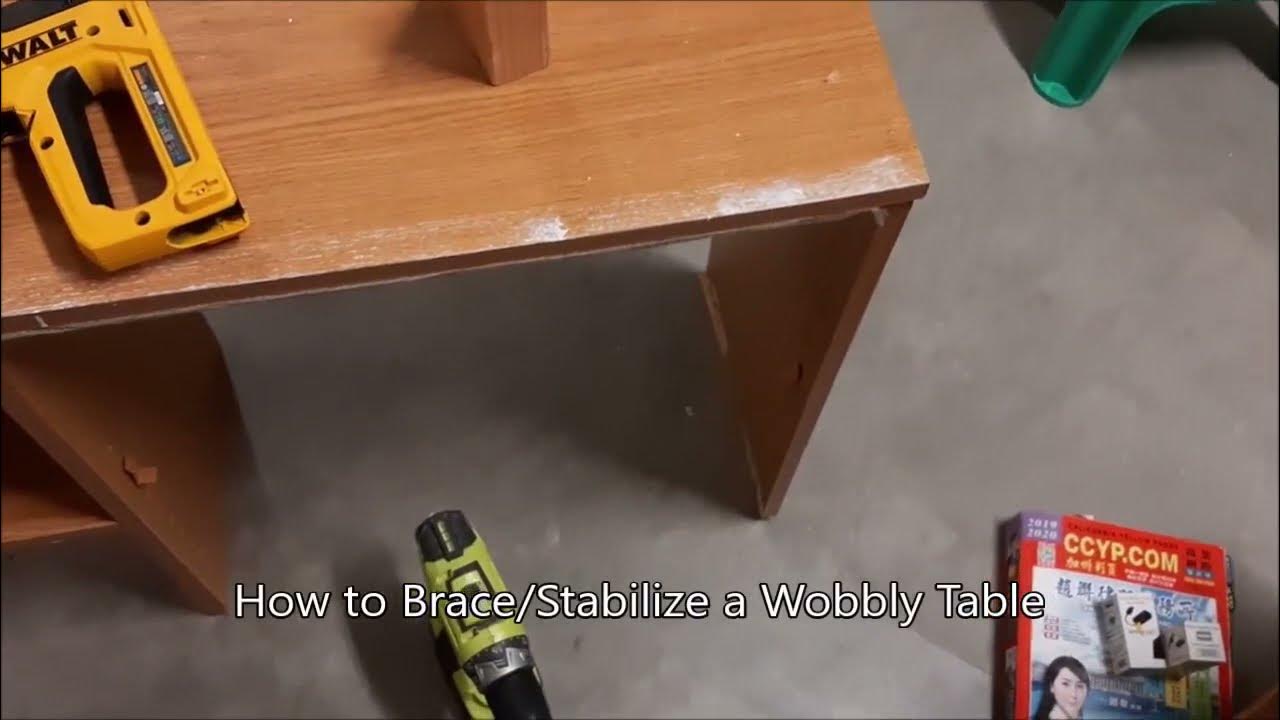 How to Fix Brace & Stabilize a Wobbly Table YouTube