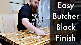 how to finish a butcher block counter top