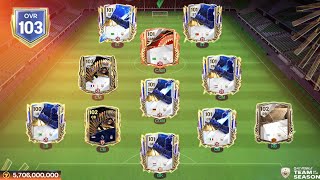 5.7 BILLION 103 OVR TEAM UPGRADE | INSANE  TOTS PACK OPENING | EXPENSIVE NEW ADDITIONS FC MOBILE