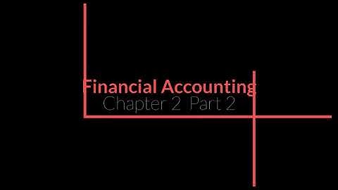Financial Accounting - Chapter 2 Part 2 - Analyzing Transactions