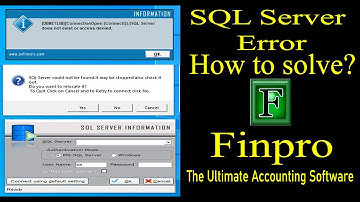 How to solve SQL Server Error? I Finpro Accounting Software I Collabrains IT Link P. Ltd.