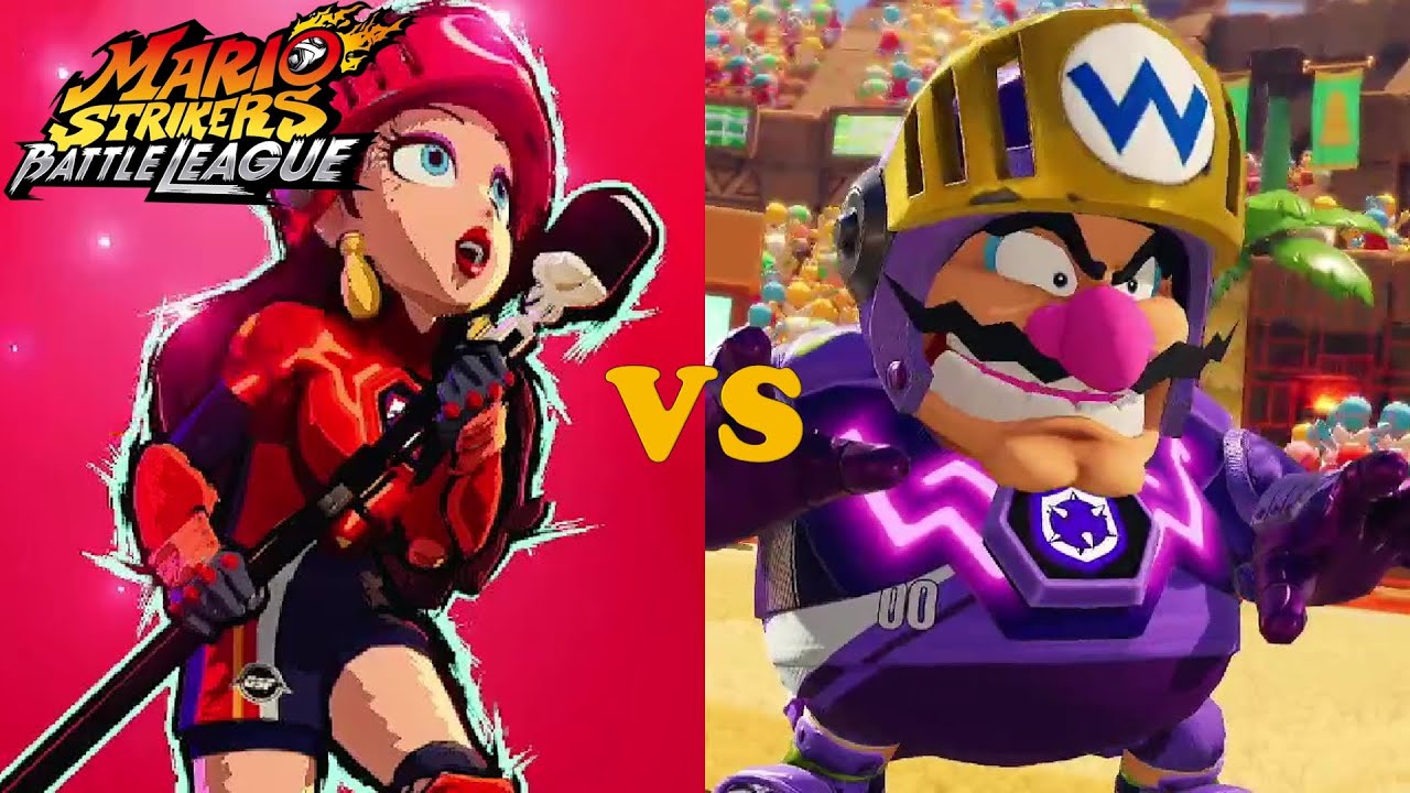 Mario Strikers: Battle League - Team Pauline vs Team Wario - Desert Ruin (HARD DIFFICULTY)