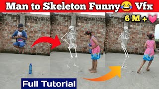 Snack Viral Video | Man to Skeleton VFX Tutorial | Skeleton Green Screen | Video Viral Kaise Kare screenshot 1