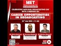 Career Opportunities in Broadcasting | Webinar Highlights | National Broadcasting Day | MET IMM