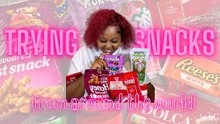Trying snacks from around the world!