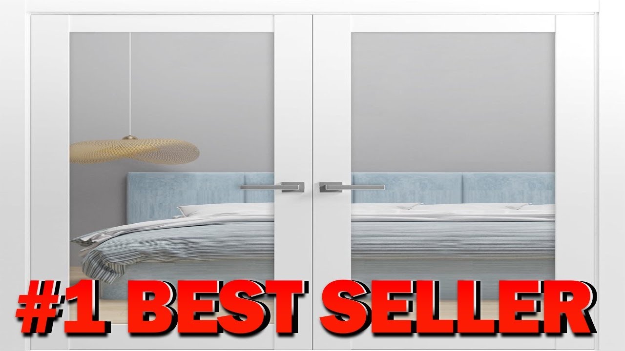 SARTODOORS Solid French Double Doors 48 x 80 inches Clear Glass Transparent - B08SR5FH57