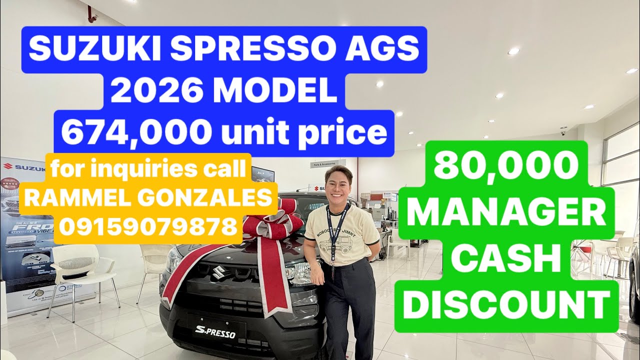 Maliit pero napakatibay at mura ang presyo ng bagong Suzuki spresso  ags 2026 model.