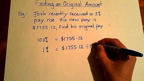 Unitary Method Percentages