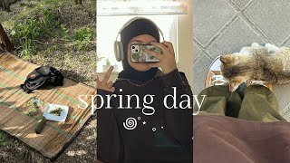 A great spring day 🪵🌿 | flowers | reading | cats | sunlight 🐈‍⬛