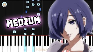 Tokyo Ghoul:re OP - 'Asphyxia' - MEDIUM Piano Tutorial & Sheet Music