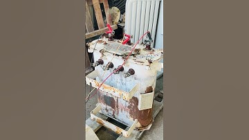 Auto trafo a óleo em curto circuito