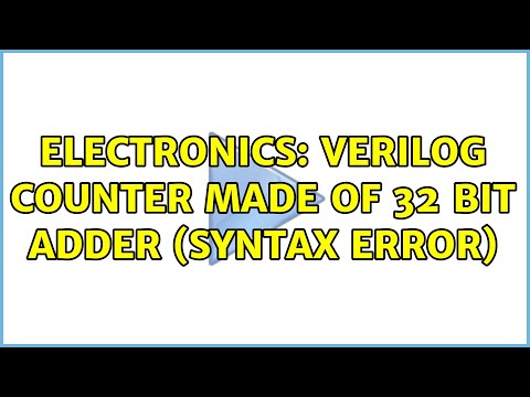 Electronics: Verilog counter