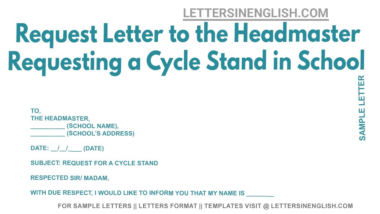 application letter for school headmaster