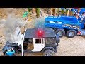 중장비 자동차 장난감 경찰놀이 구출놀이 Police Car Toy with Excavator Play