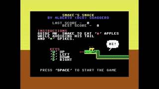 Commodore 64 (emulated) - Snake's Snack by Alberto (BCO) Sgaggero - (BASIC)
