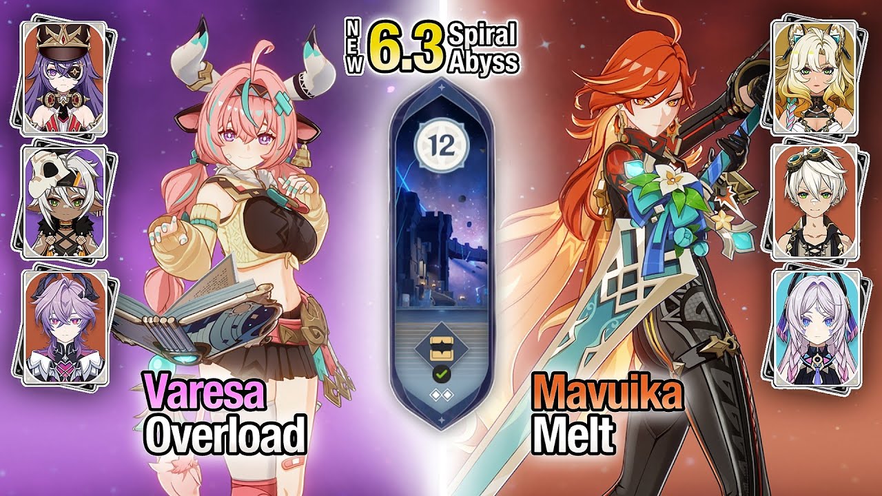 C0 Varesa Overload & C0 Mavuika Melt | NEW Spiral Abyss 6.3/6.4 | Genshin Impact