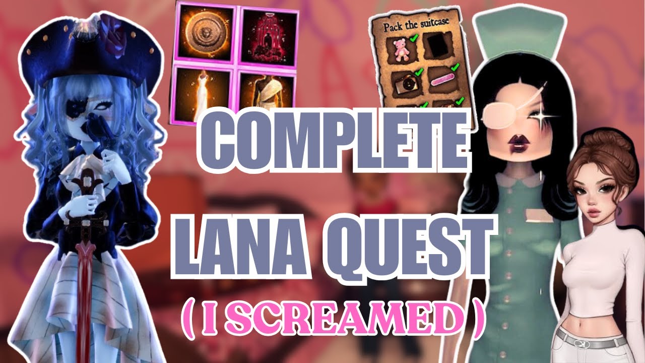 DOING ALL THE LANA LORE QUESTS IN THE NEW HALLOWEEN *UPDATE* OF DRESS TO IMPRESS ( ROBLOX ) FREE VIP