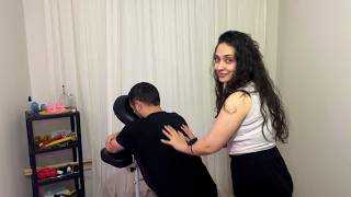 ASMR Massage Sedef - Chair Massage (Hair Combing)
