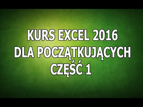 Kurs Excel 2016