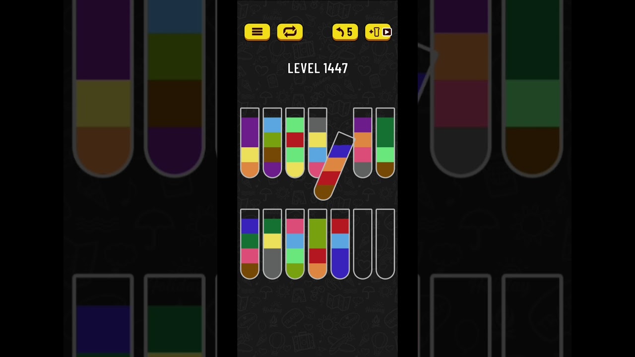 Water sort puzzle level 1447