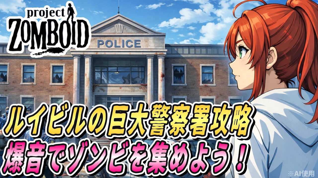 【Project Zomboid】ルイビルの巨大警察署を制圧したい！厳しすぎる戦い！【ルイビル編 / Louisville】#42