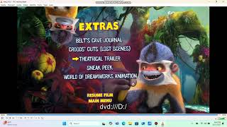 Opening To The Croods 2013 Dvd Uphe Reprint With Theatrical Trailer