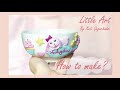 How to make Baby bowl with Polymer clay Bunny / როგორ გავაფორმოთ საბავშვო ფიალა პოლიმერული თიხით