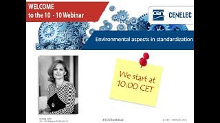 10-10 webinar: Environment aspects in standardization