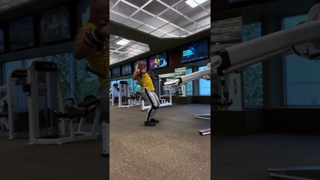 Doing shoulders on the cable crossover is a very smooth effective way to work the rear delts. #fit