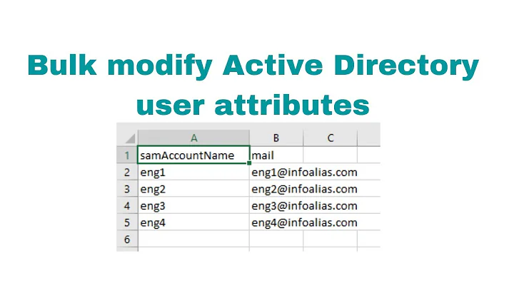 Bulk modify Active Directory user attributes | Windows Server 2022 | User attributes update