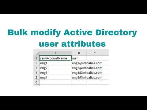Bulk modify Active Directory user attributes | Windows Server 2022 | User attributes update