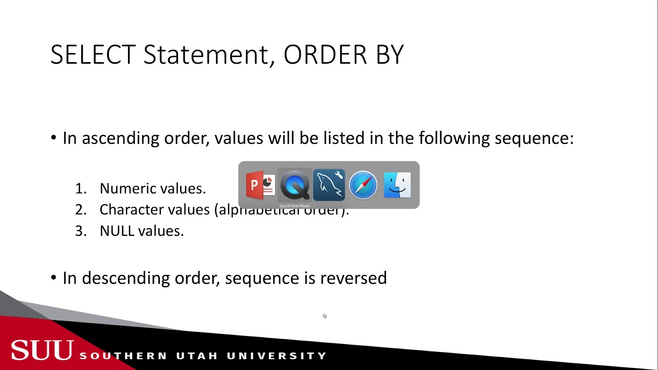 Databases: SQL - ORDER BY - YouTube