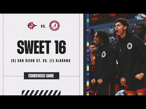 San Diego State vs. Alabama - Sweet 16 NCAA tournament extended highlights