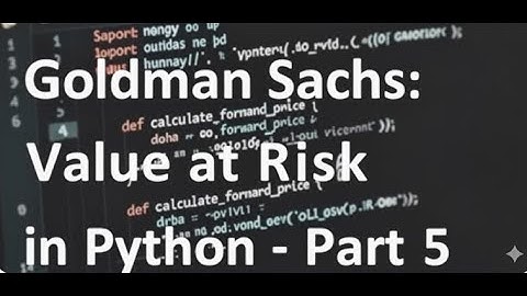 Value at Risk for Oil Forward Contracts, in Python -  Part 5