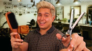 ASMR | Cocky Barbershop Haircut & Shave | Spa Roleplay