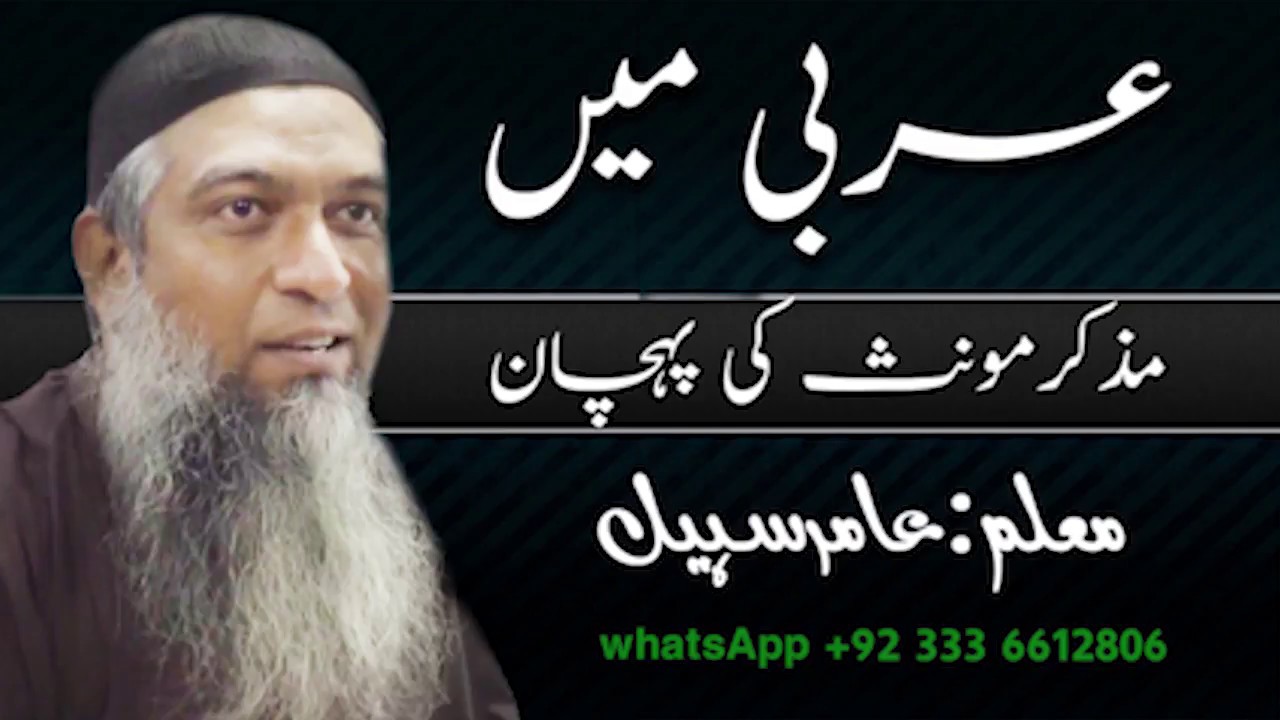 Arabi main muzakr muannas ki pehchan