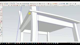Sketchup Drawing Table and Chair