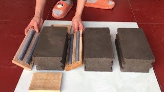 Casting Bricks From Wood And Cement Molds Is Very Simple And Easy